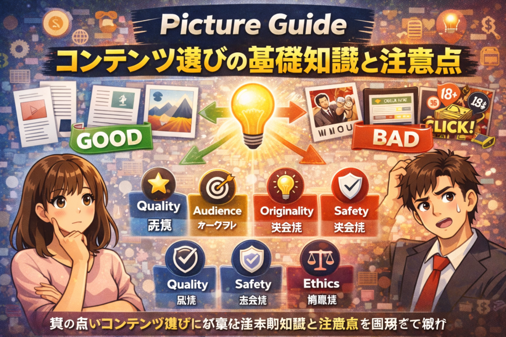 Picture Guide｜コンテンツ選びの基礎知識と注意点
